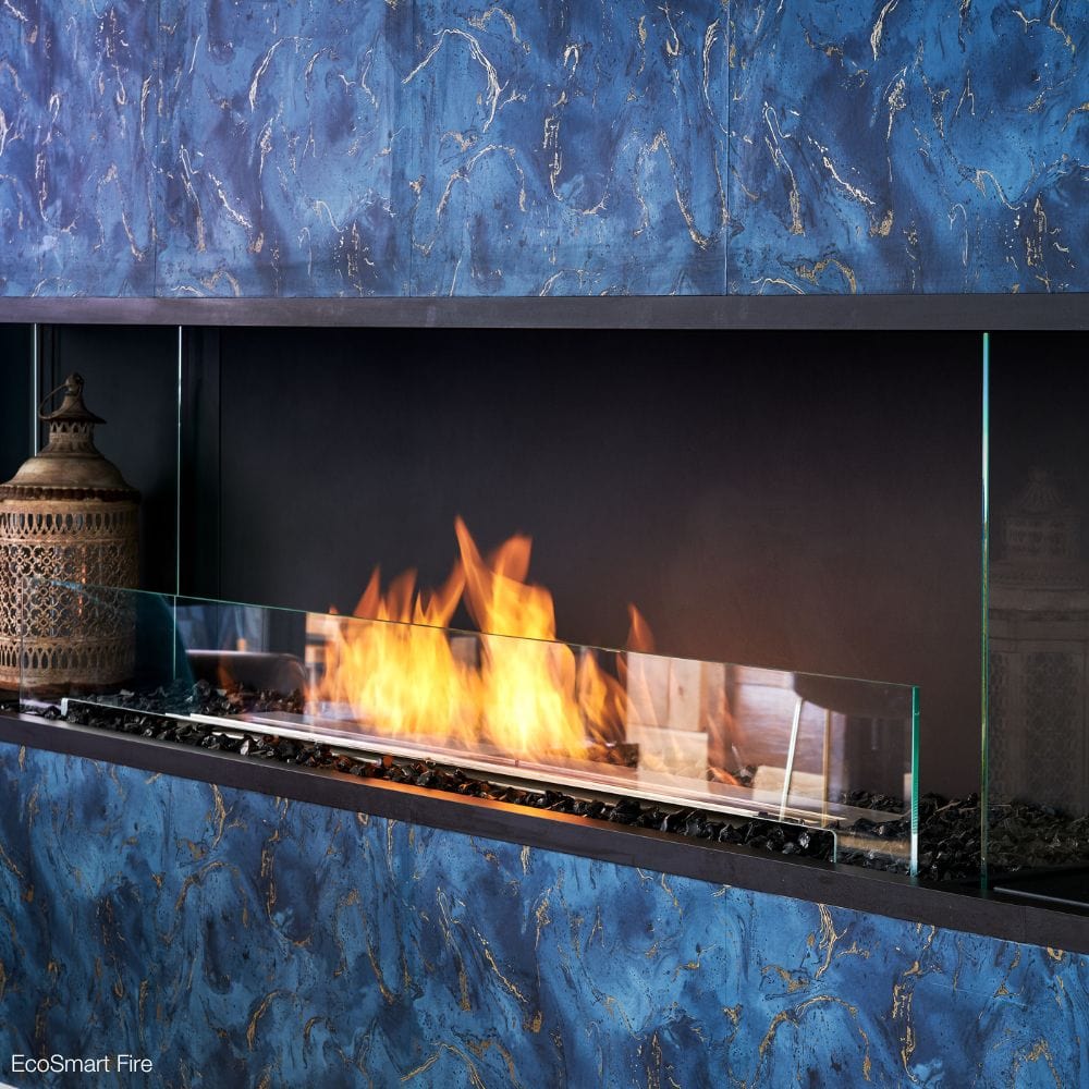 Close up on flames of EcoSmart Fire Flex Bay