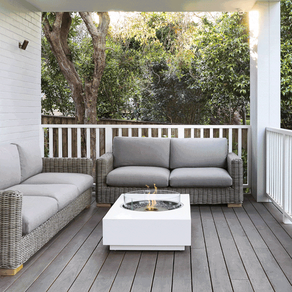 EcoSmart Fire Martini 50-Inch Rectangular Fire Pit Table with moving fire