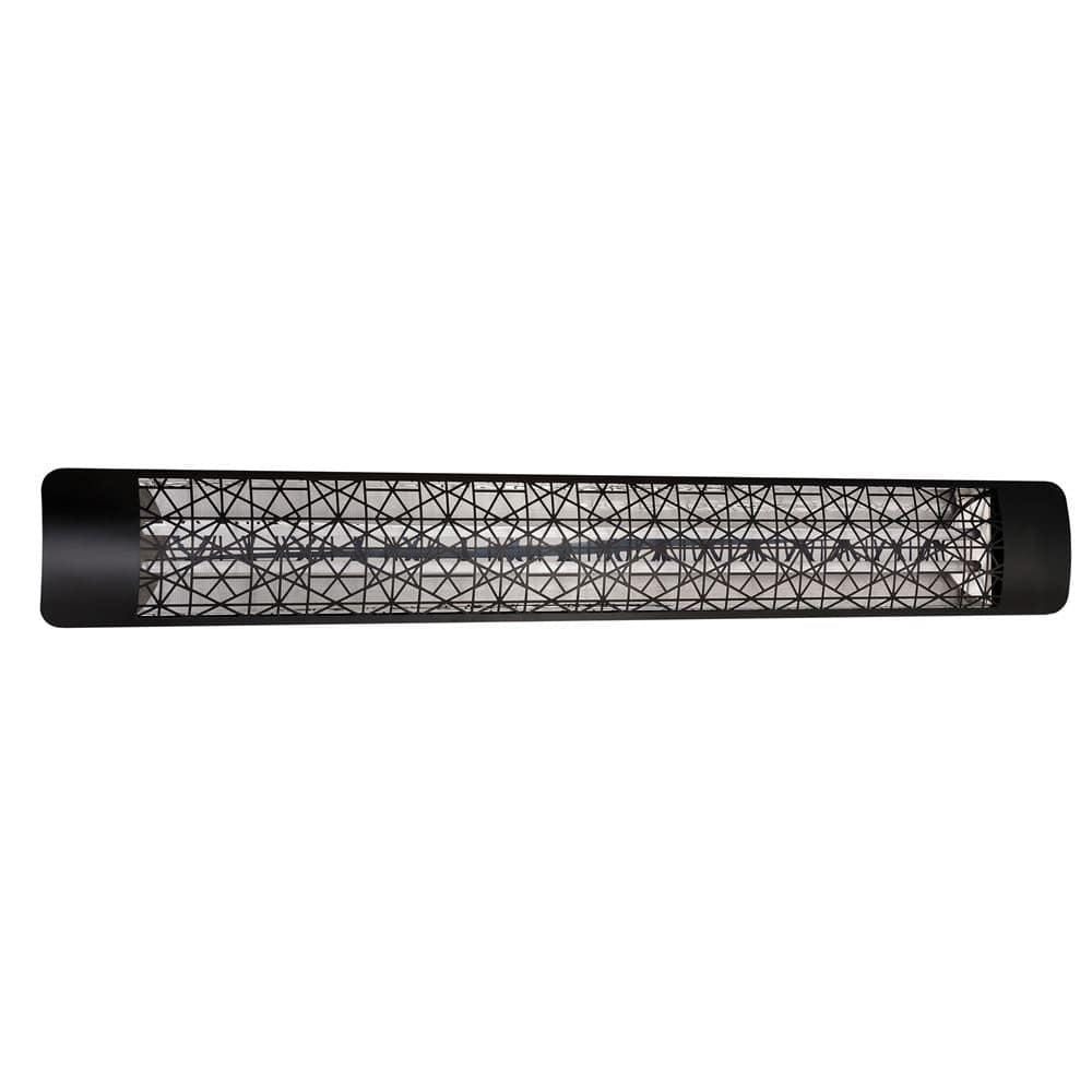 Eurofase 6000W Black Infrared Electric Heater with astra decor plate - angle view