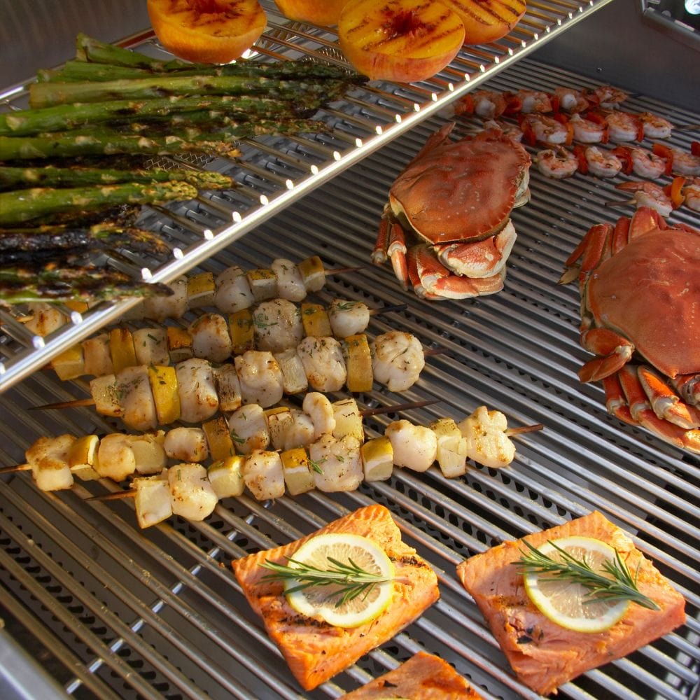 grilling seafood on the fire magic grill