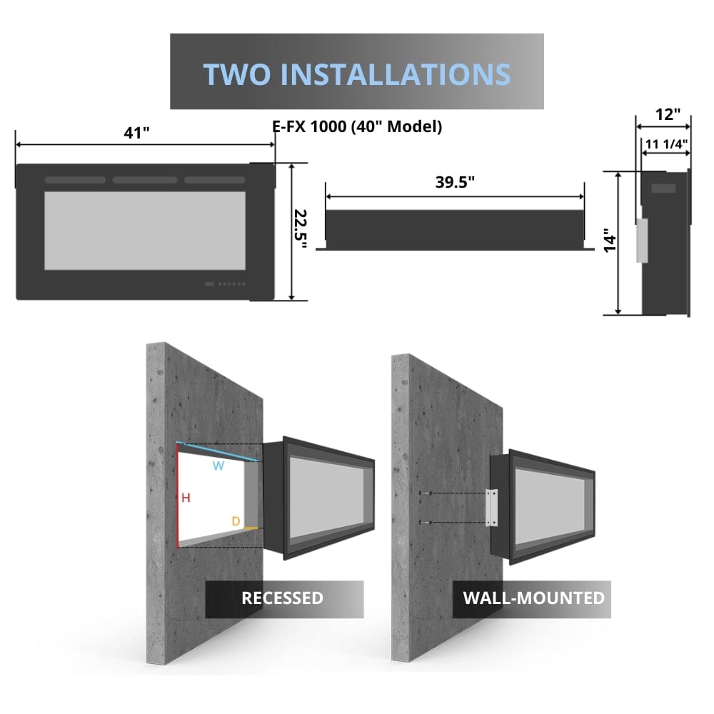 flamerite efx 1000 electric fireplace specs