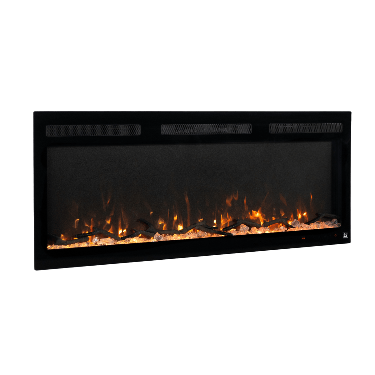 Touchstone Fury Series Slim angled view of the fireplace