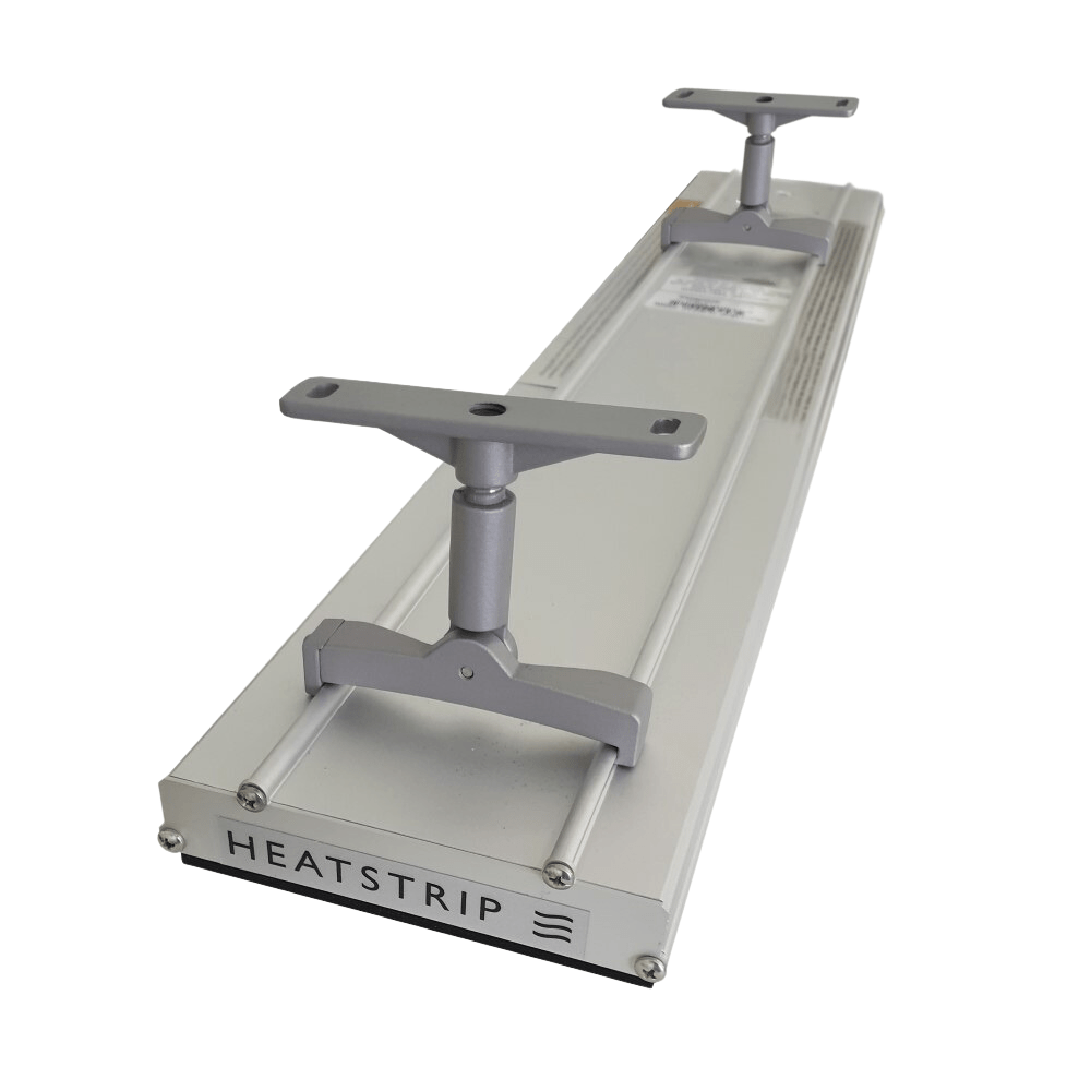 HeatStrip Replacement Bracket Set installed on the heater