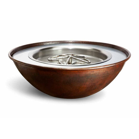 HPC 31-Inch Tempe Round Copper Gas Fire Bowl