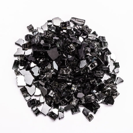 reflective black glass