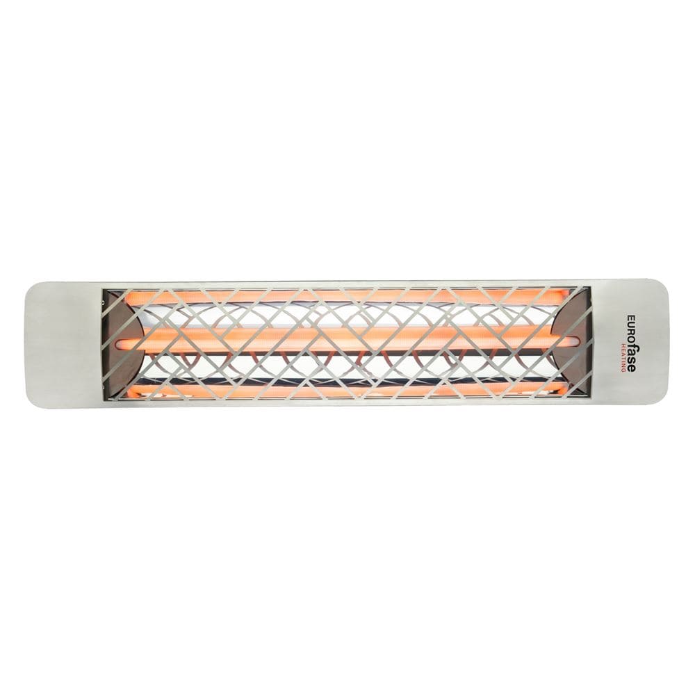 Eurofase 1500w stainless steel infrared electric heater with chevron decor plate