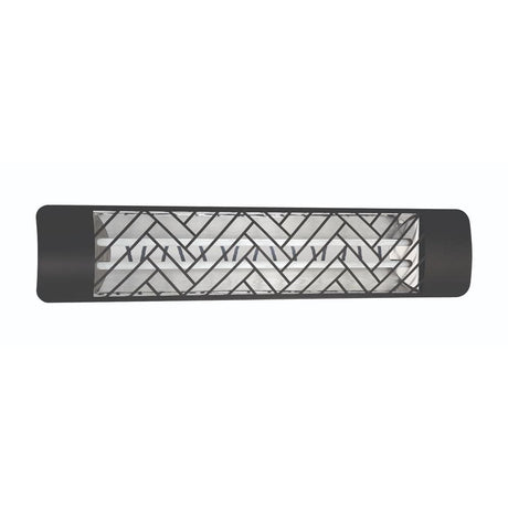 Eurofase 4000W Black Infrared Electric Heater with chevron decor plate