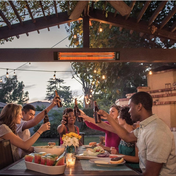 Eurofase 6000W 61-Inch Dual Element Infrared Electric Heater under a pergola