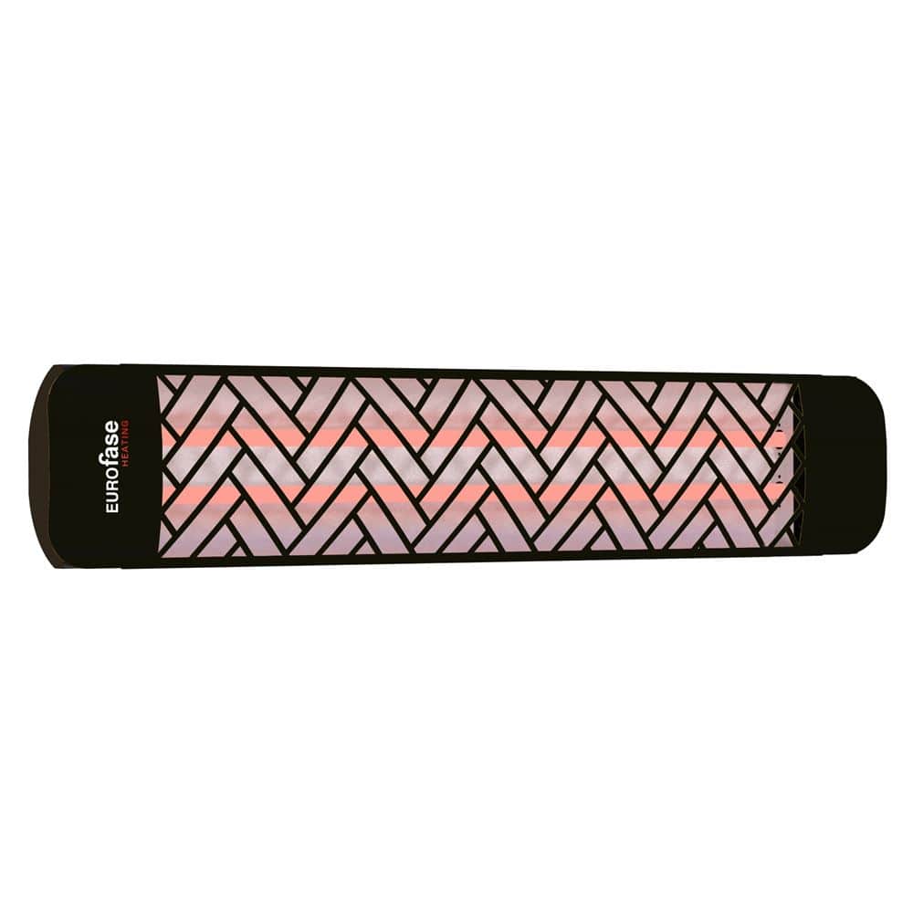 Eurofase chevron decor plate in black for 39-inch electric heater