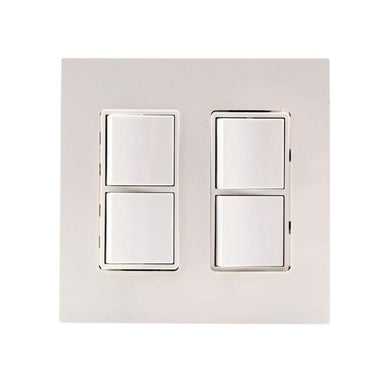 Innova Wall Plate Dual Duplex Switch in White