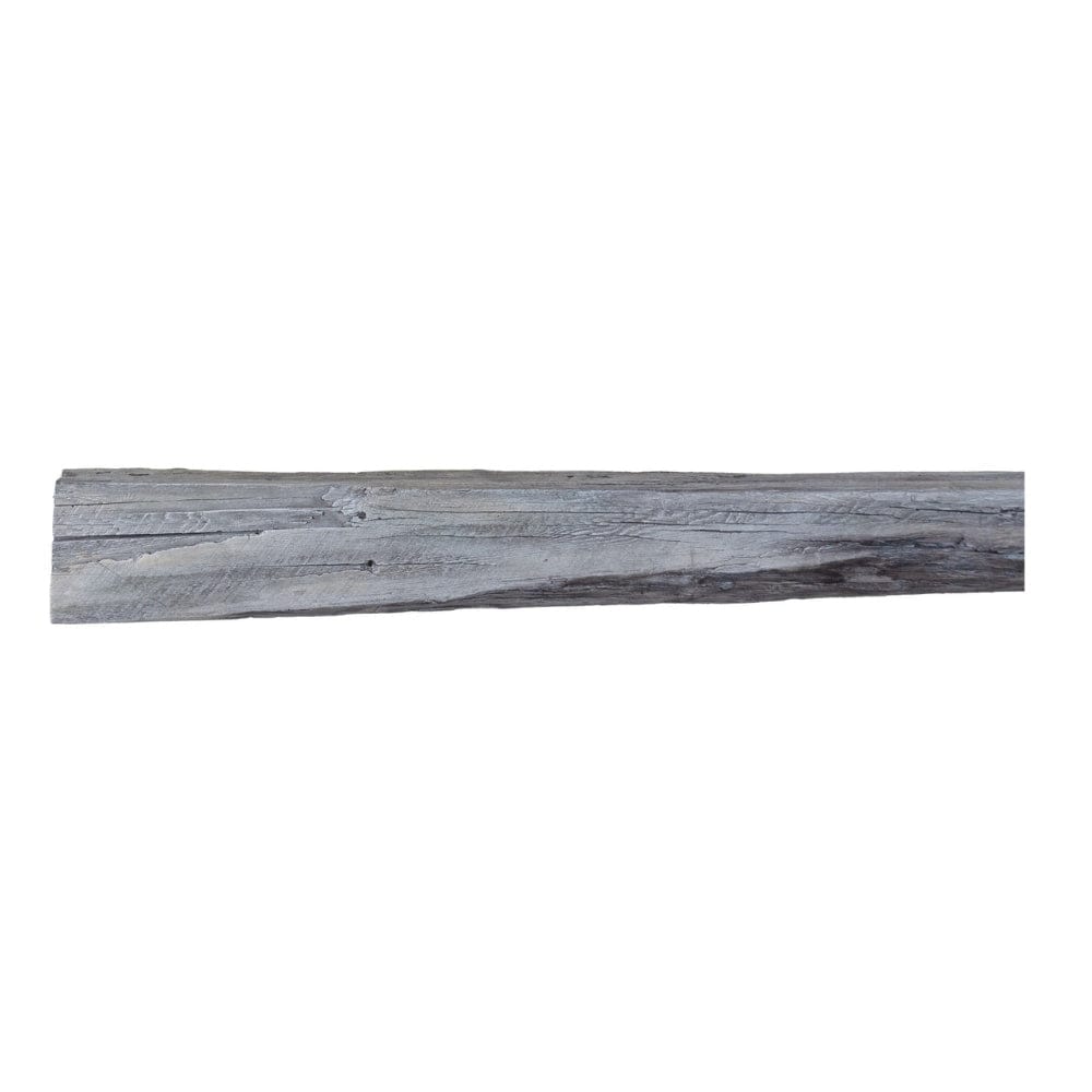 Lexington Hearth Cabin Pine Concrete Mantel Shelf - Weathered Gray Close Up