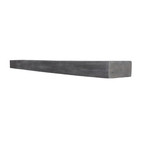 Lexington Hearth Flat Sawn Beam Concrete Mantel - Weathered Gray Side View