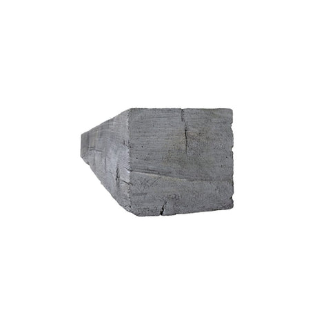 Lexington Hearth Grist Mill Concrete Mantel - weathered gray side view
