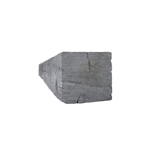 Lexington Hearth Grist Mill Concrete Mantel - weathered gray side view