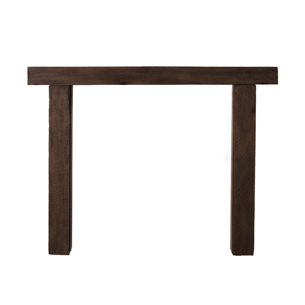 Lexington Hearth Hitching Post Faux Wood Mantel Surround - Dark Brown