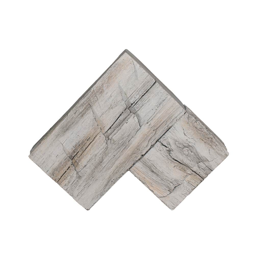 Lexington Hearth Hayloft Beam Mantel Corner - Weathered Grey