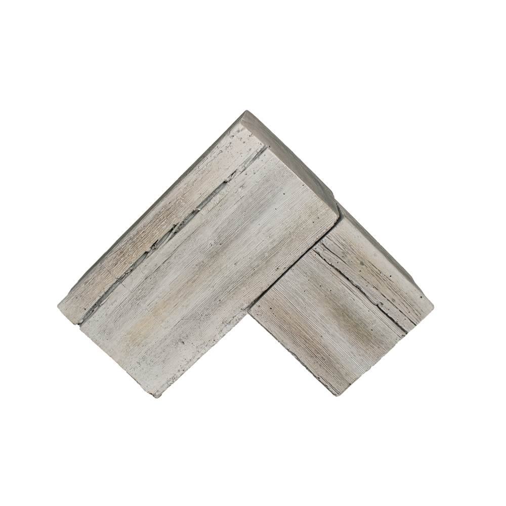 Lexington Hearth Grist Mill Mantel Corner - Weathered Grey
