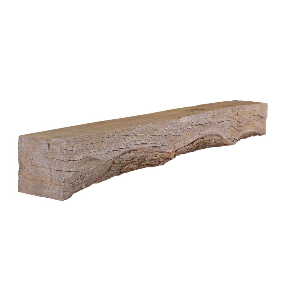 Side View of Lexington Hearth Rickhouse Faux Wood Mantel Shelf - Pale Honey
