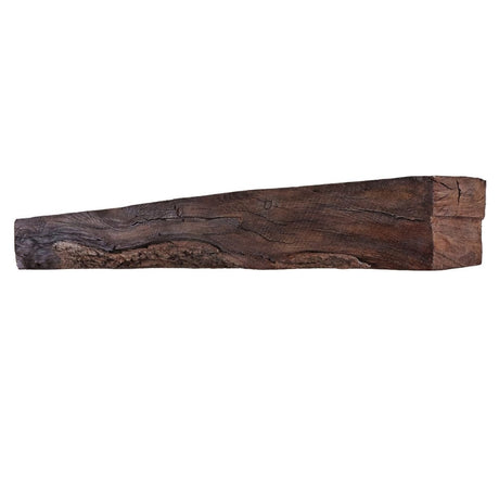 Side View of Lexington Hearth Rickhouse Faux Wood Mantel Shelf - Maduro