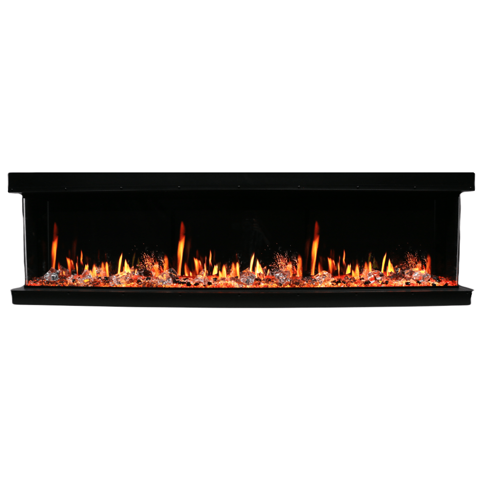 Litedeer Homes Warmcastle 3-Sided Smart Electric Fireplace with Natural Flame