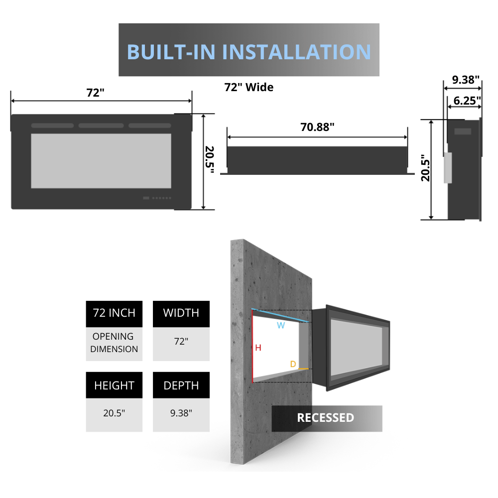 72" Wide - Installation Guide