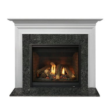 Majestic Richland 64-Inch Flush Wood Mantel with fireplace