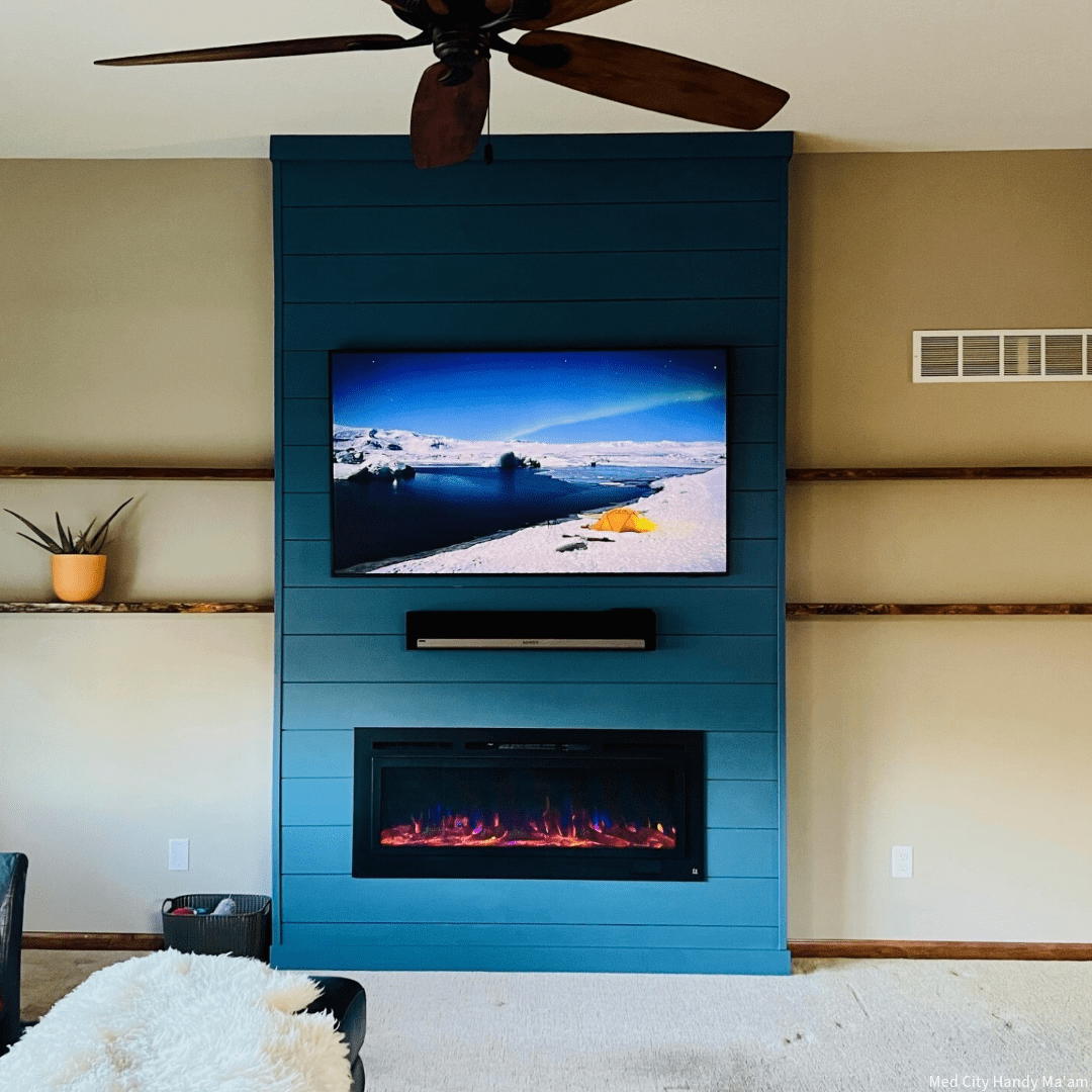 Touchstone Sideline Steel electric fireplace