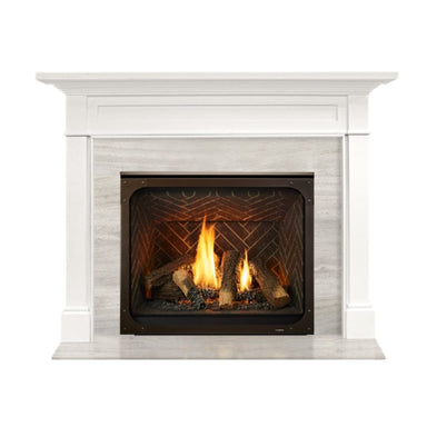 Merritt Roxborough 64-Inch Flush Wood Mantel with fireplace