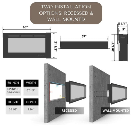how to install electric fireplace 60 inch model