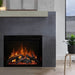 Modern Flames Redstone 36 Electric Fireplace with light gray mantel in sleek modern space
