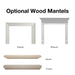 optional wood mantel shelves