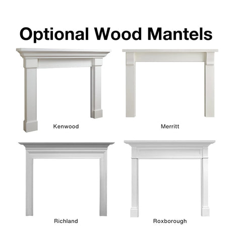 optional wood mantel surrounds