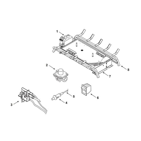 Monessen Natural Blaze 27-Inch See-Through Millivolt Burner diagram
