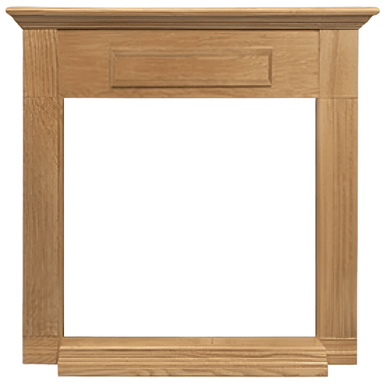 Monessen Wall Cabinet Surround with Built-In Hearth for Fireplaces Oak Wood