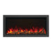 napoleon astound electric fireplace with driftwood logs and realistic sparks