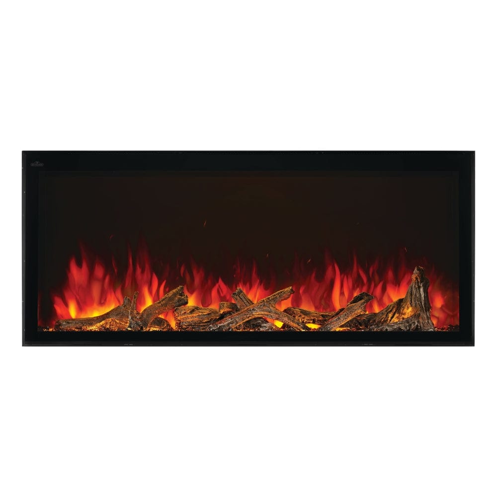 napoleon astound 50" electric fireplace with logs and orange ember bed lights