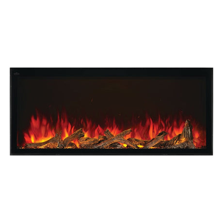 napoleon astound 50" electric fireplace with logs and orange ember bed lights