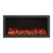 napoleon astound 50" electric fireplace with driftwood logs and yellow ember bed lights