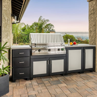 performance grilling systems pacifica s36t built in gas grill installed on a beautiful island