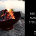 Fire Pit Art Manta Ray Steel Fire Pit (MR)