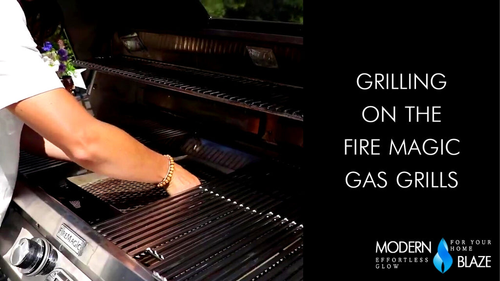 grilling on the fire magic gas grill video