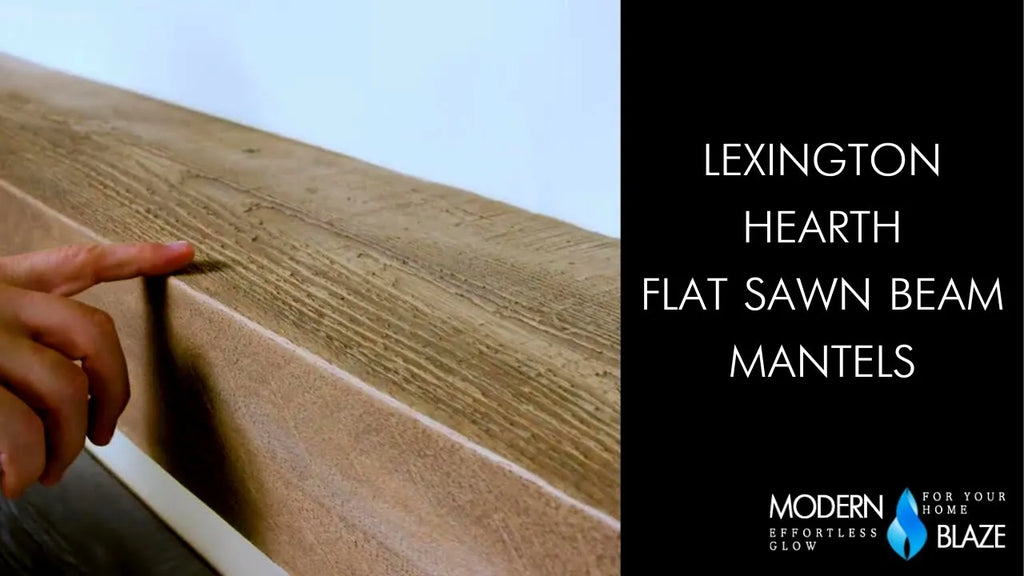 Lexington Hearth Flat Sawn Beam Concrete Mantel Shelf