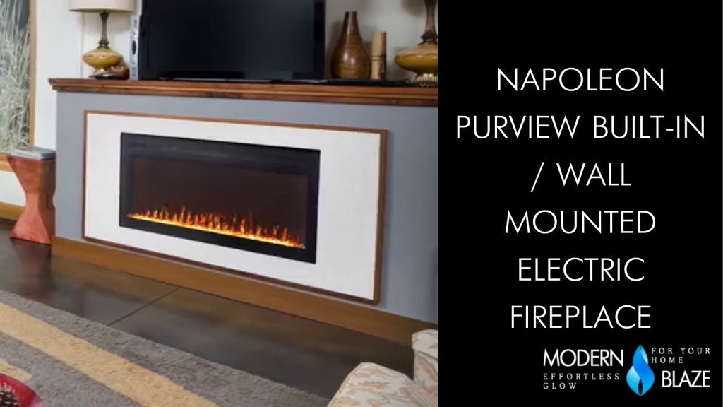 Napoleon PurView Built-in Wall Mounted Electric Fireplace