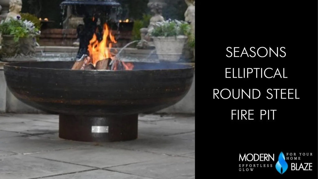 Seasons Elliptical Round Steel Fire Pit