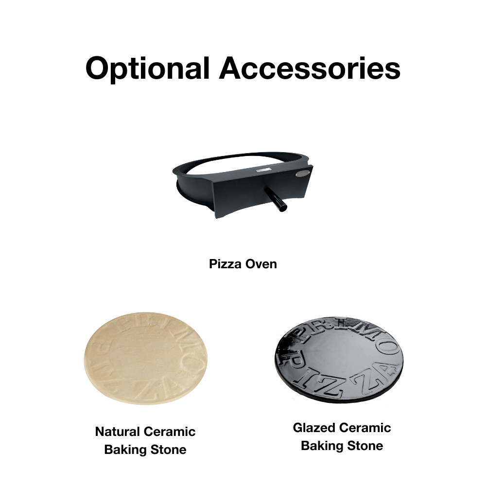 Primo Oval Ceramic Kamado Grill Optional Pizza Oven and Baking Stones