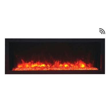 Remii Extra Slim Indoor/Outdoor Frameless Smart Built-in Electric Fireplace