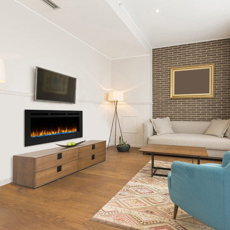 simplifire allusion 48-inch electric fireplace in a living room