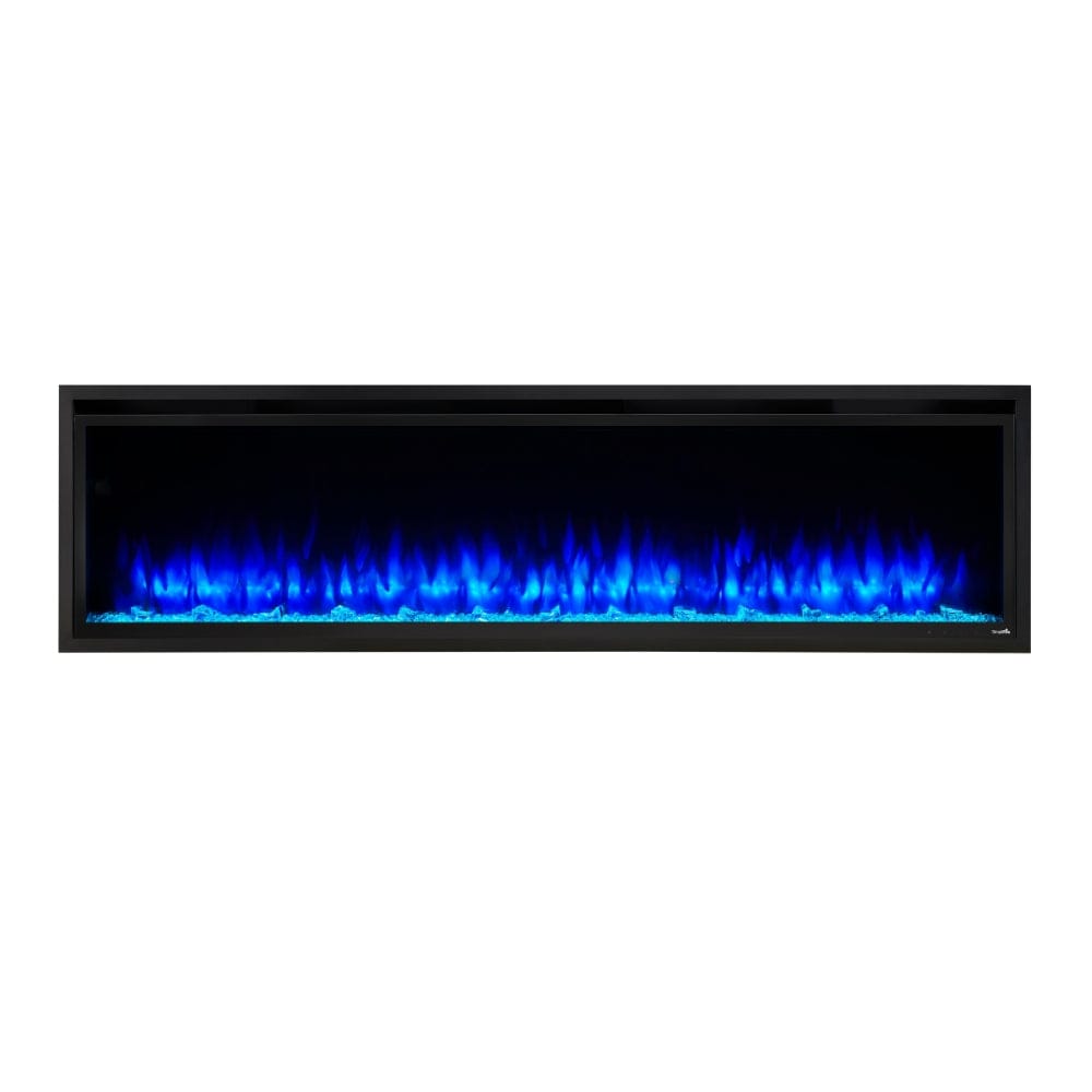 simplifire allusion platinum 72" electric fireplace with blue flames