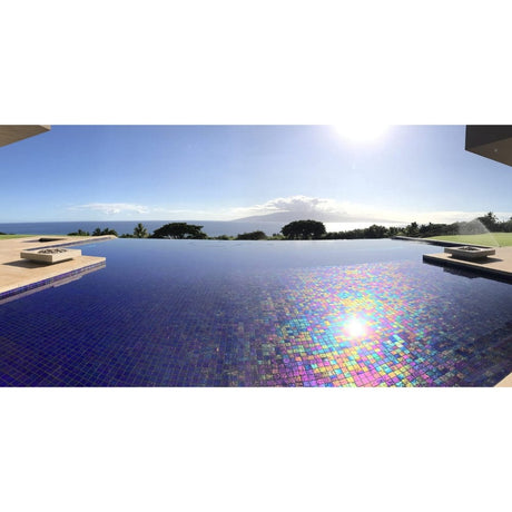 Halva Halo Low Fire Pits beside the pool