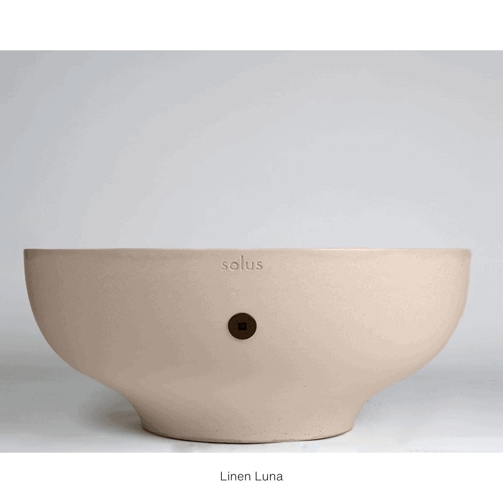 solus luna 42 round fire pit in linen color